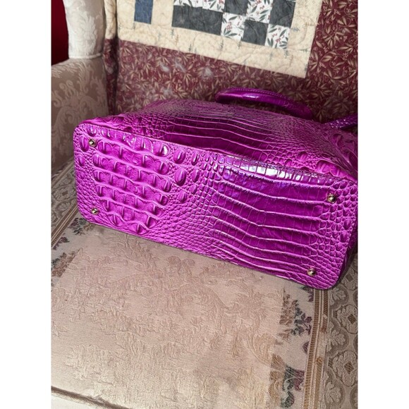 Brahmin DEEP FUSCHIA Large Duxbury Satchel w/ Veronica Wallet FIRM PRICE - Picture 3 of 5
